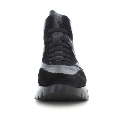 Pre-owned Wonders A24us Women High Sneakers A-2471 Trend I Black