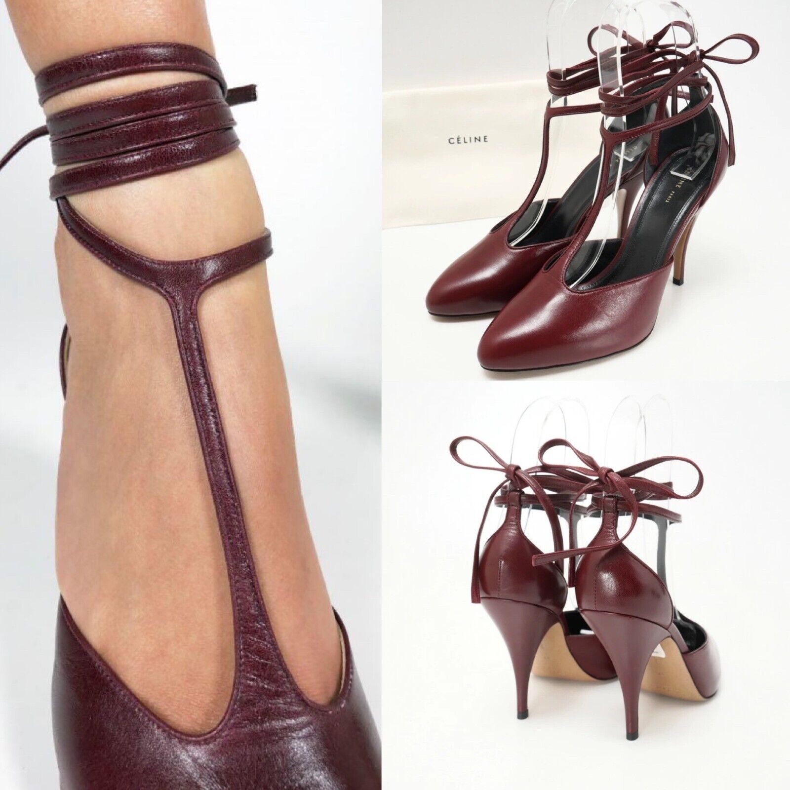 Celine Phoebe Philo 2018 Fall Lookbook Leather Strap Heels Celine Phoebe Philo 2018 Fall Lookbook Leather Strap Heels