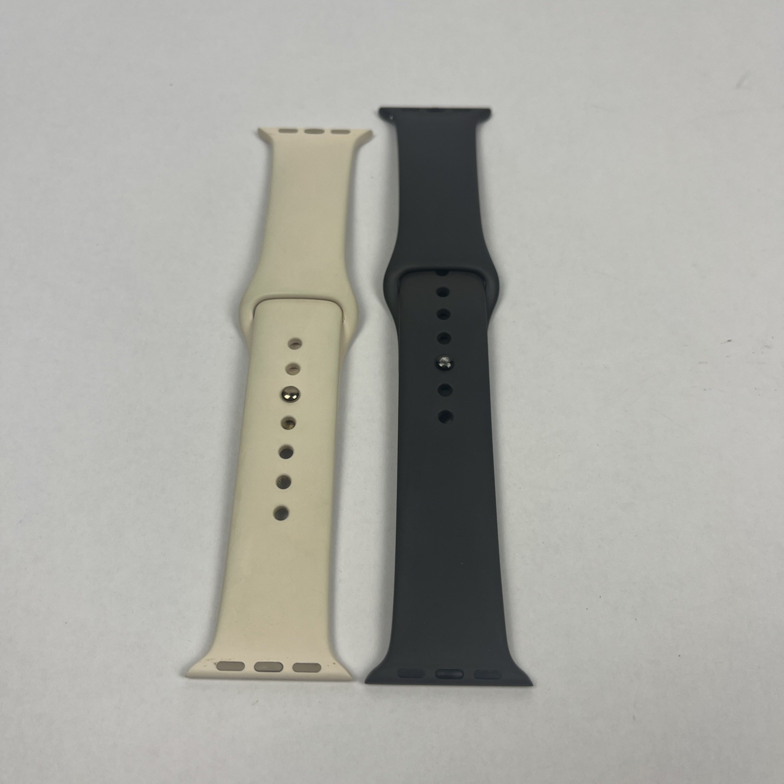 2 Apple Watch Sport Bands 38mm S/M Strap - White & Gray