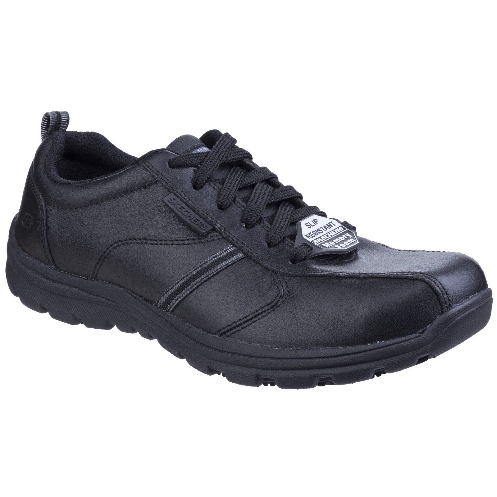Skechers Hobbes Frat Scarpe da Lavoro Uomo Memory Foam Antiscivolo Pelle | eBay