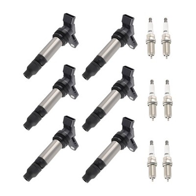 6X Ignition Coils + 6X Spark Plugs Set For Land Rover LR2 Volvo S80 XC60 XC90