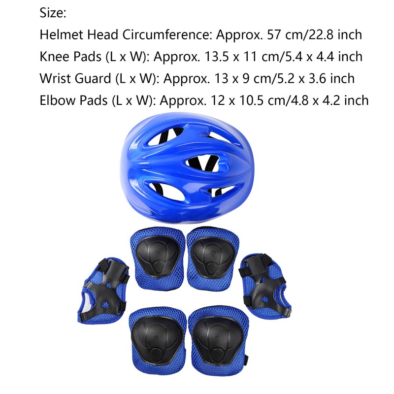 Kids Protective Gear Helmet+Knee Wrist Elbow Pads for Skating Balance Bike Skate