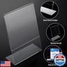 24 Pack Acrylic Sign Holder Slant Back Plastic Paper Display Stand Clear Table Top Sign Holders for Office Home Store Restaurant(4 x 6 Inch)