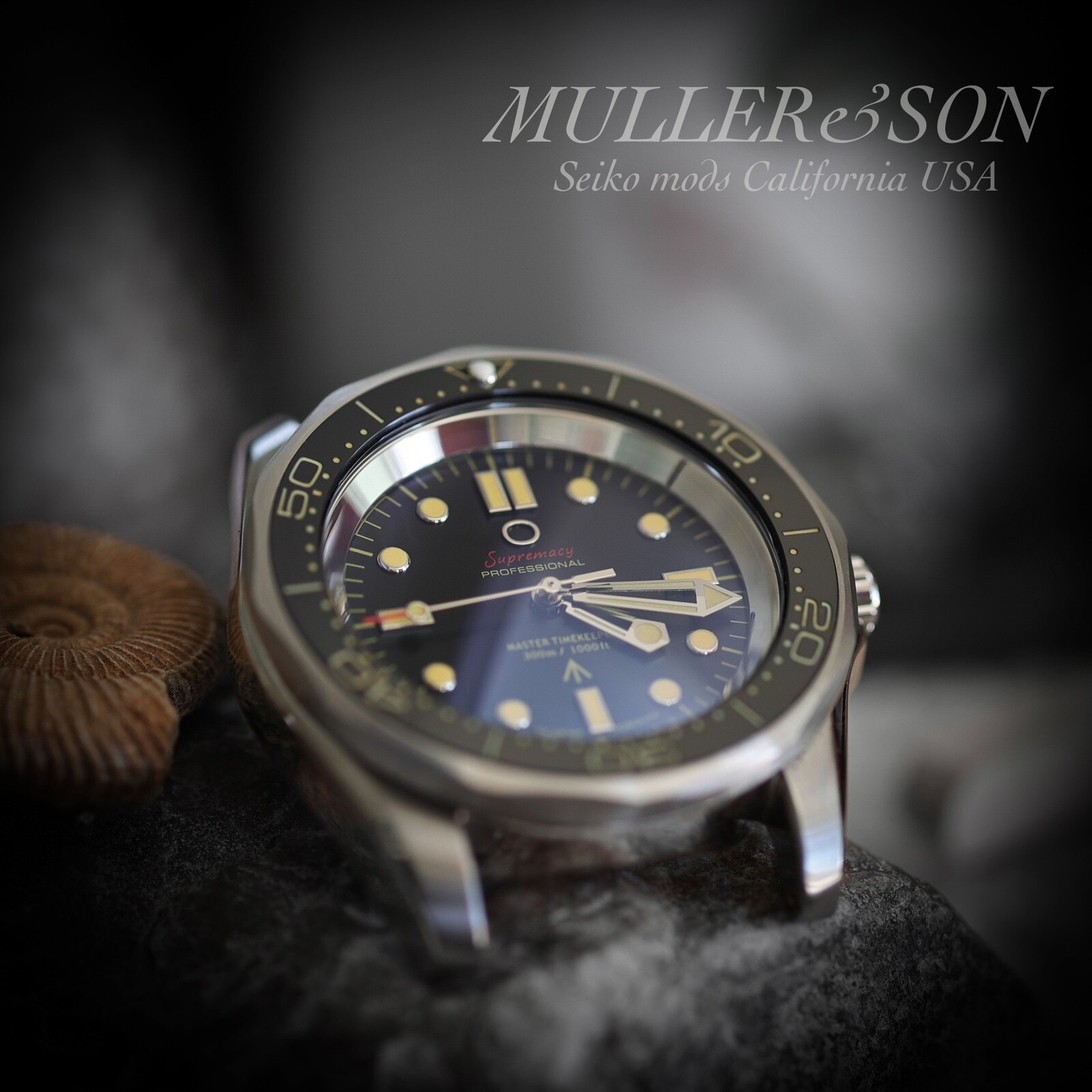 Pre-owned Müller&son Watch [no Time To Die] Megamod Made From Seiko Snzf + Leather Strap