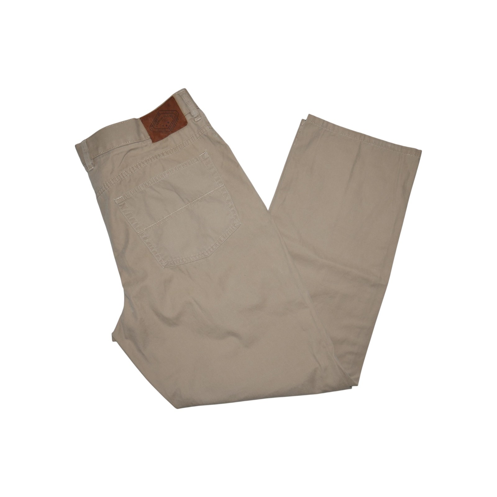 Indigo Palms Sateen Twill Jean Pants Mens Size 38x32 Beige/Tan Tommy Bahama