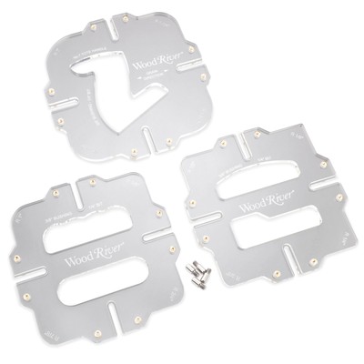 WOODRIVER Corner Radius Router Jig Template Set 3 Piece Set
