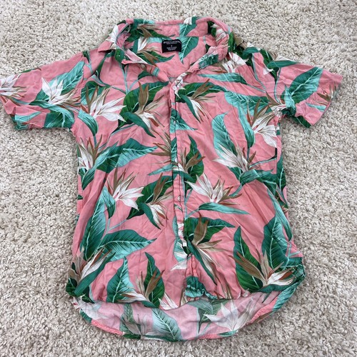 distortion mens modern size small short sleeve button up