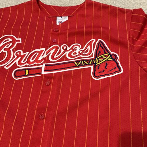 Vintage Majestic Atlanta Braves Baseball Jersey Mens XL Red Vintage Majestic Atlanta Braves Baseball Jersey Mens XL Red