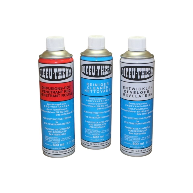 RissprÃ¼Fmittel RissprÃ¼Fung Diffu-Therm Rot WeiÃ Entwickler, Reiniger 500 Ml Dose