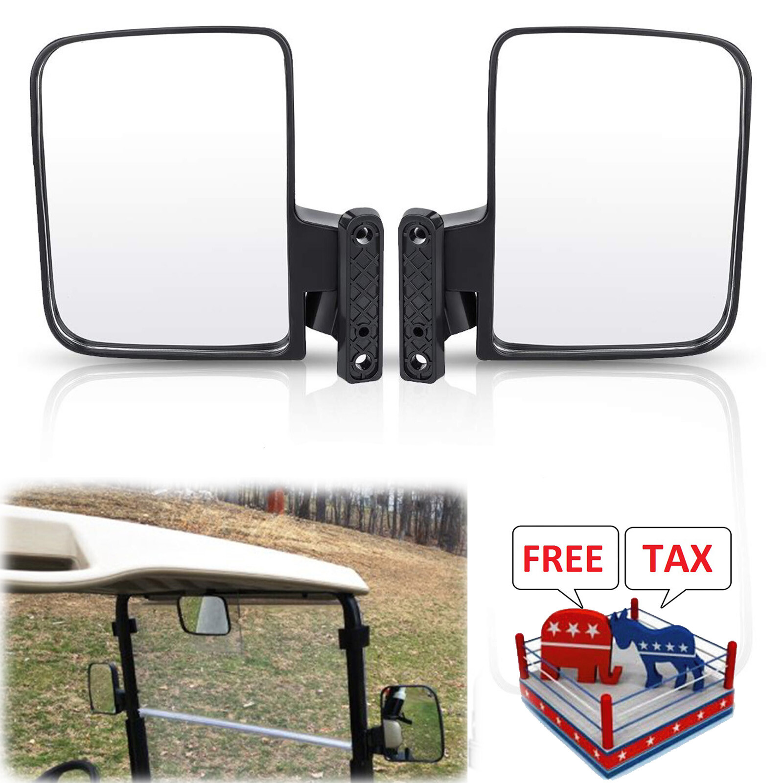 Golf Cart Mirrors Side Rear View Fits Club
