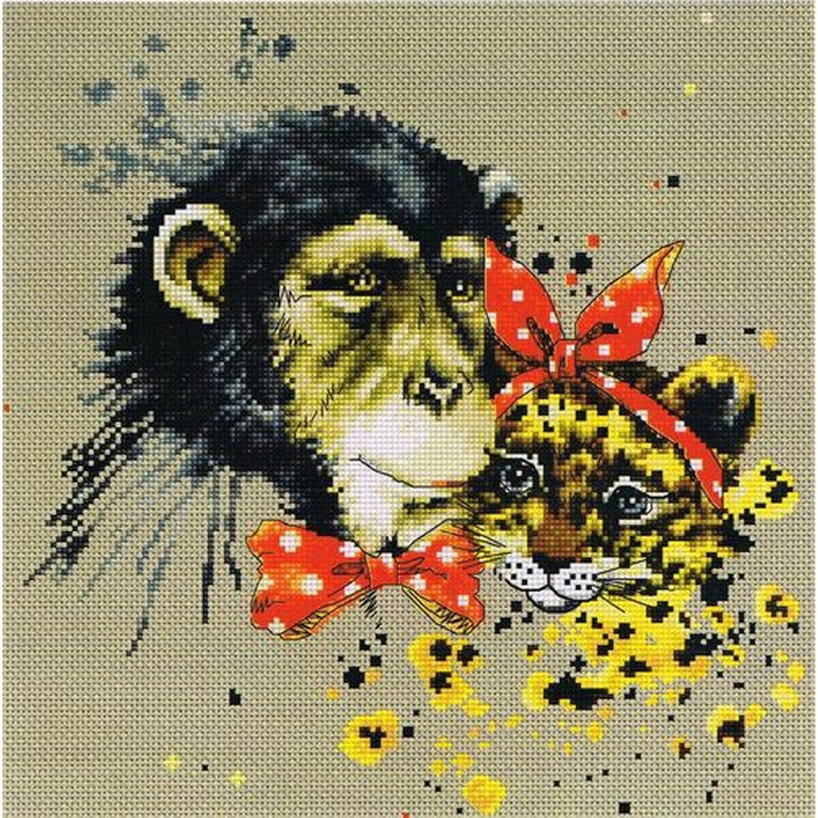 Cross-stitch kit The Monkey B2308 Luca-S 16ct | eBay
