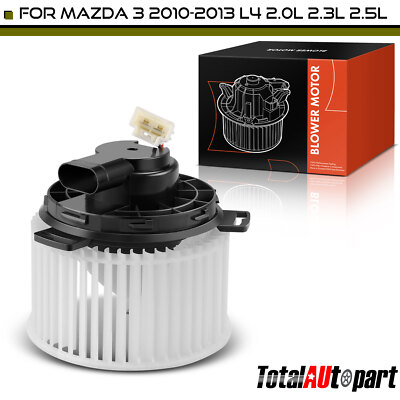 HVAC Blower Heater Motor w/ Fan Cage 3 Pins for Mazda 3 2010 2011-2013 BBM461B10