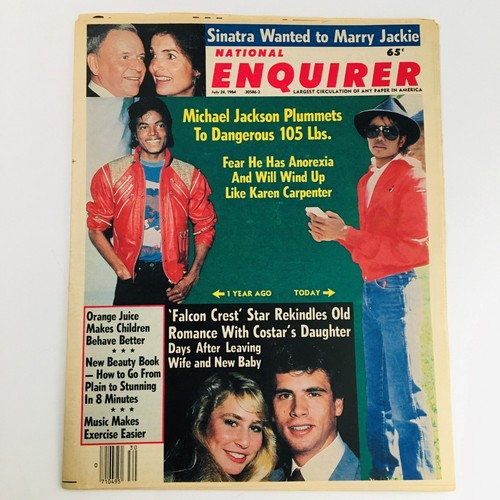 National Enquirer Magazine July 24 1984 Michael Jackson