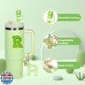 Liangang 8PCS Cup Accessories Set For Stanley 30oz 40oz,Including Boot,Spill Proof Stopper,2PCS Stanley Straw Cover and 2PCS Sticker Letter (Letter R)