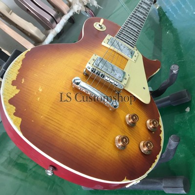 Limited Edition Custom Shop '59 Lp Electric Guitar Heavily Aged Slow Iced Tea