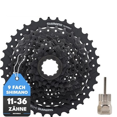Shimano Kassette CS-HG200 9-fach 11-36 Zähne + MSZweirad Zahnkranz Werkzeug