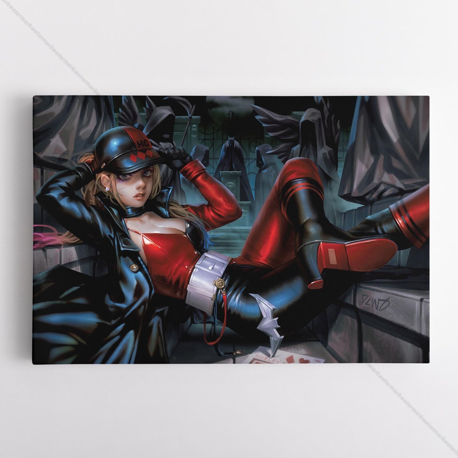 Harley Quinn Poster Canvas Superhero DC Comic Book Comics Wall Art Print #7425