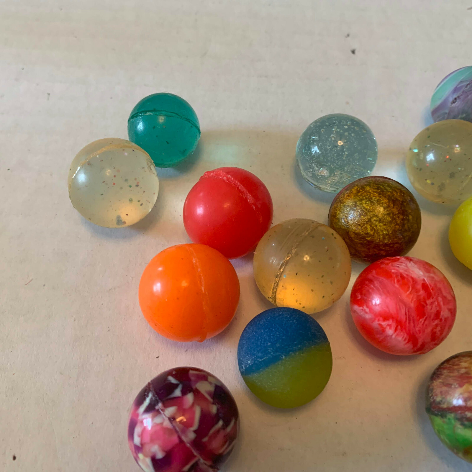 Rubber Bouncy Ball Lot Vending Machine Toy Abstracts Solid Tie Dye Solid Lot of