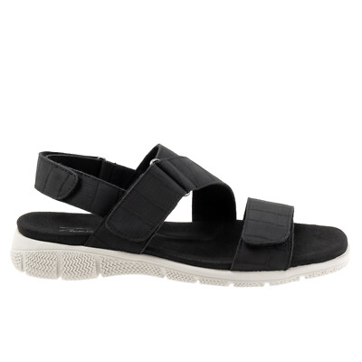 Женские спортивные сандалии Trotters Tatia T2237-011 с черным кожаным ремешком