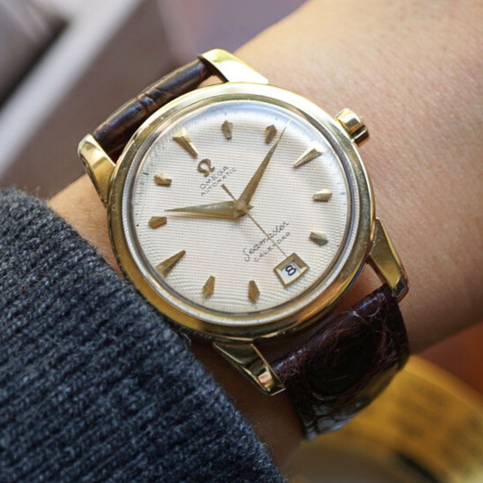 Omega Seamaster Calendar 2757SC 34 mm Vintage 14k Yellow