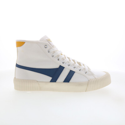 Женские белые парусиновые кроссовки Gola Rally High CLB503 на шнуровке в стиле лайфстайл