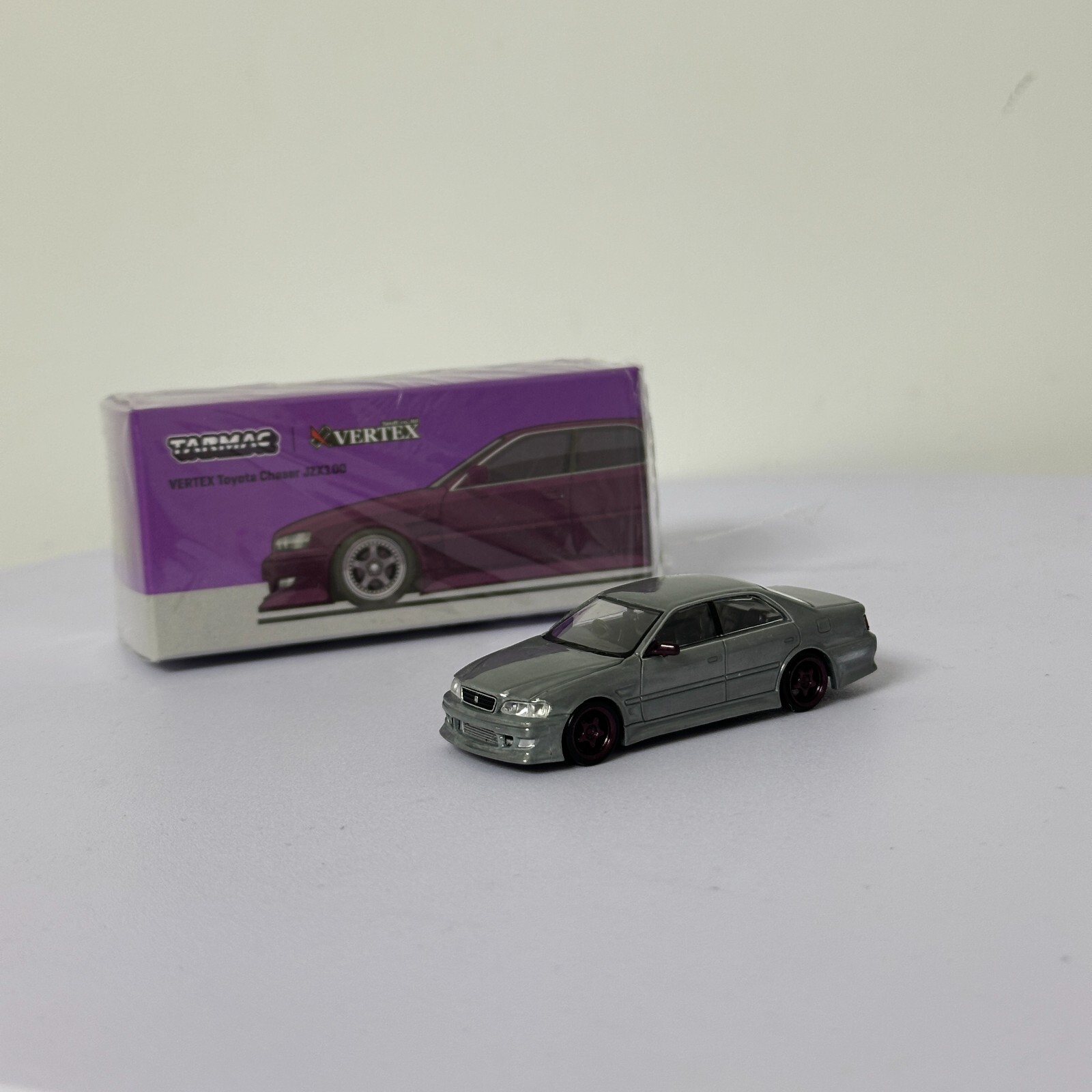 chase! Tarmac Works 1:64 VERTEX Chaser JZX100 Purple