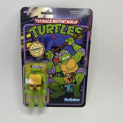 Donatelo TMNT Cartoon Super7 Reaction Action Figure New Sealed