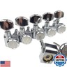 Kaynes 6 In line No Screws Guitar Locking Tuners – 18:1 Chrome Silver Lock String Tuning Keys Pegs Machine Heads Tuners for Strat Tele ST TL Style Electric, Folk or Acoustic Guitars (Chrome)