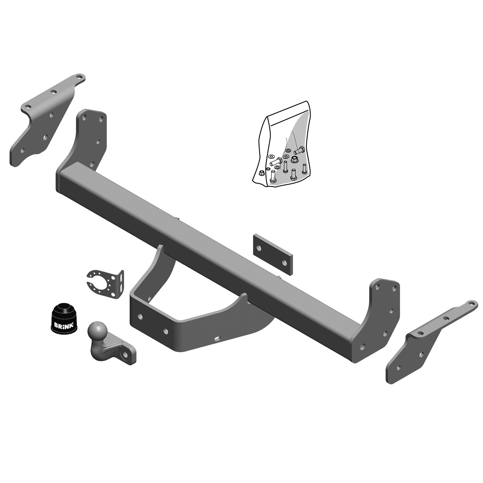 Brink Towbar for Nissan Navara NP300 (D40) Pickup 20042014 Flange