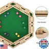 ELONGDI Upgraded 1-6 Players Shut The Box Dice Game with 12 Dice + Bonus 12 Spare Wooden Board Table Match Game for Kids and Adults,Family Board Games Night or Pub Party