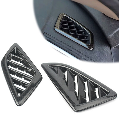 Carbon Fiber Pattern Dash Side Air Vent Overlay Decor Trim For Honda Civic 16-21