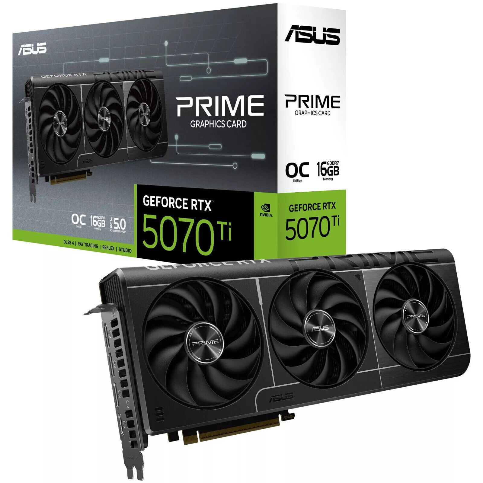 ASUS Prime GeForce RTX 5070 Ti 16GB GDDR7 OC Edition Gaming GPU