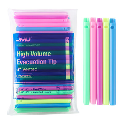 JMU Dental HVE High Volume Evacuation Speed Suction Tips Disposable Vented