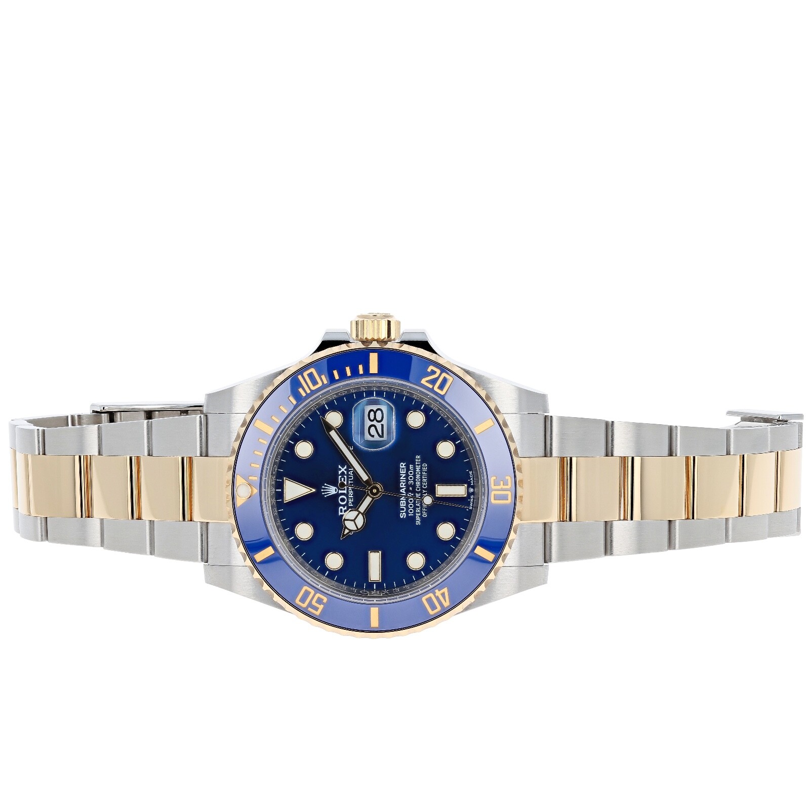Pre-owned Rolex Submariner Date 126613lb Blue Bluesy Unworn 2024 Gold Steel 41 Mm