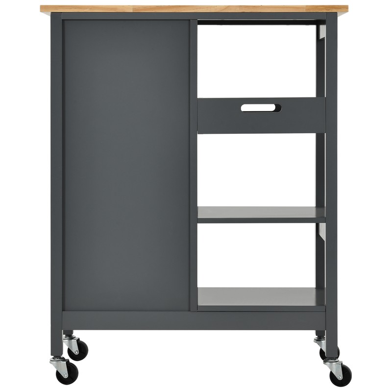 3-Tier Kitchen Island with Storage Drawers Shelves Rolling Serving Cart On Wheel