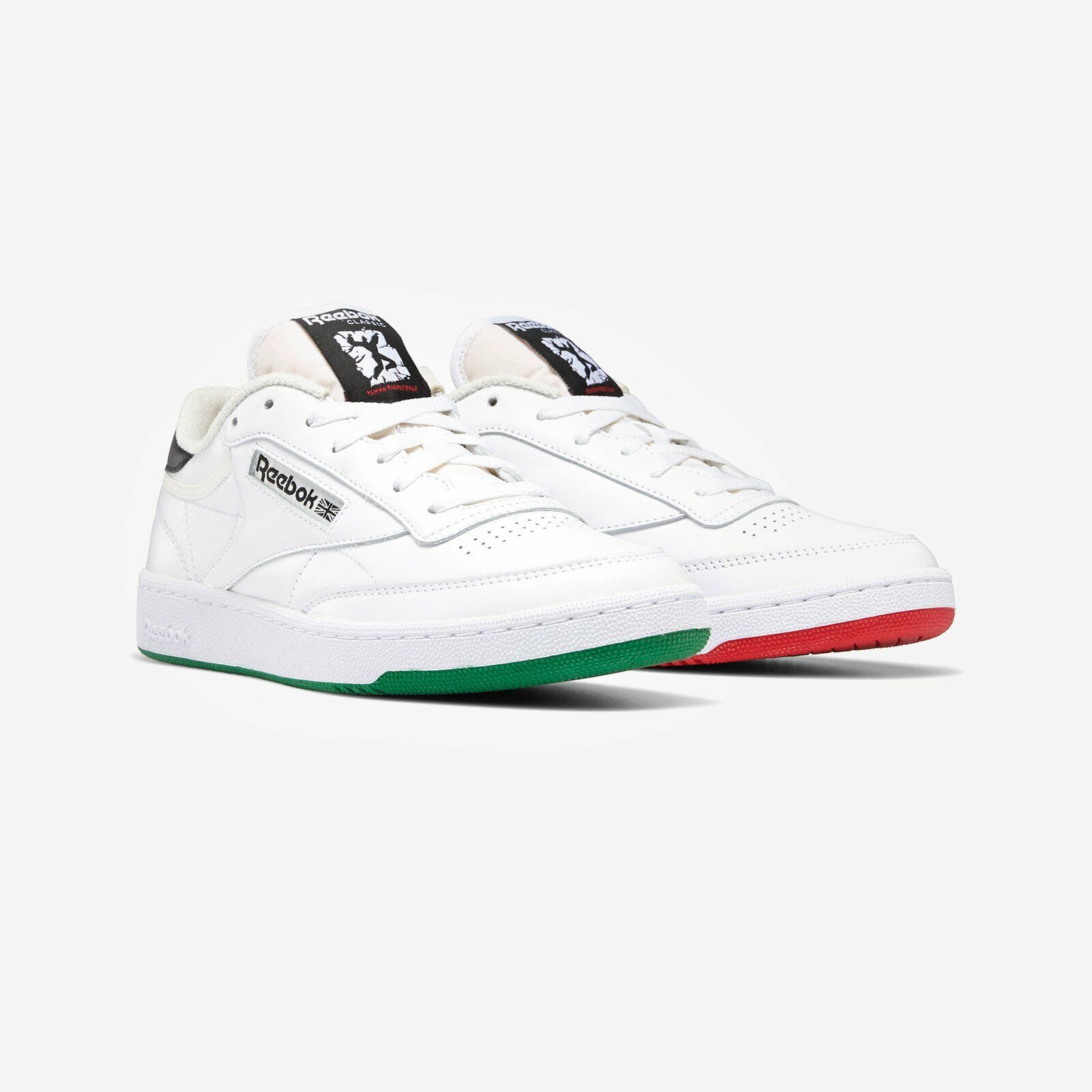 Reebok Club C 85 'Human Rights Now!' Sneakers | White/Chalk/Vector Green |  13 M