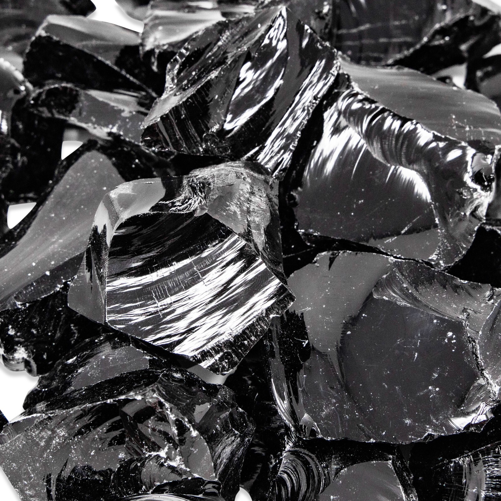 Rough Black Obsidian Crystals Stone Chunks Bulk Raw Natural Healing Gemstones