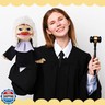 Role Play Hand Puppets Hand Plush Chef Doctor Fireman Pirate Detective Athlete Nurse Worker Hand Puppet Toys Puppets for Kids Storytelling Imaginative Pretend Play Teaching Preschool(Judge)
