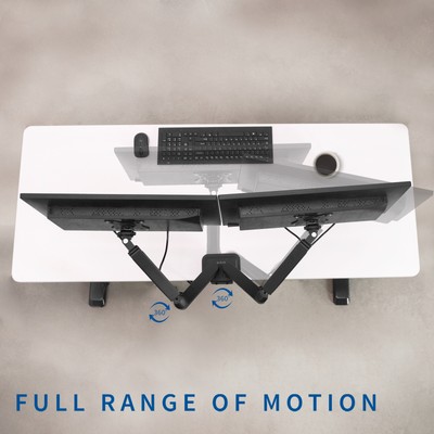 VIVO Dual Monitor Counterbalance Desk Mount Stand | Fits Screens 17" to 27"