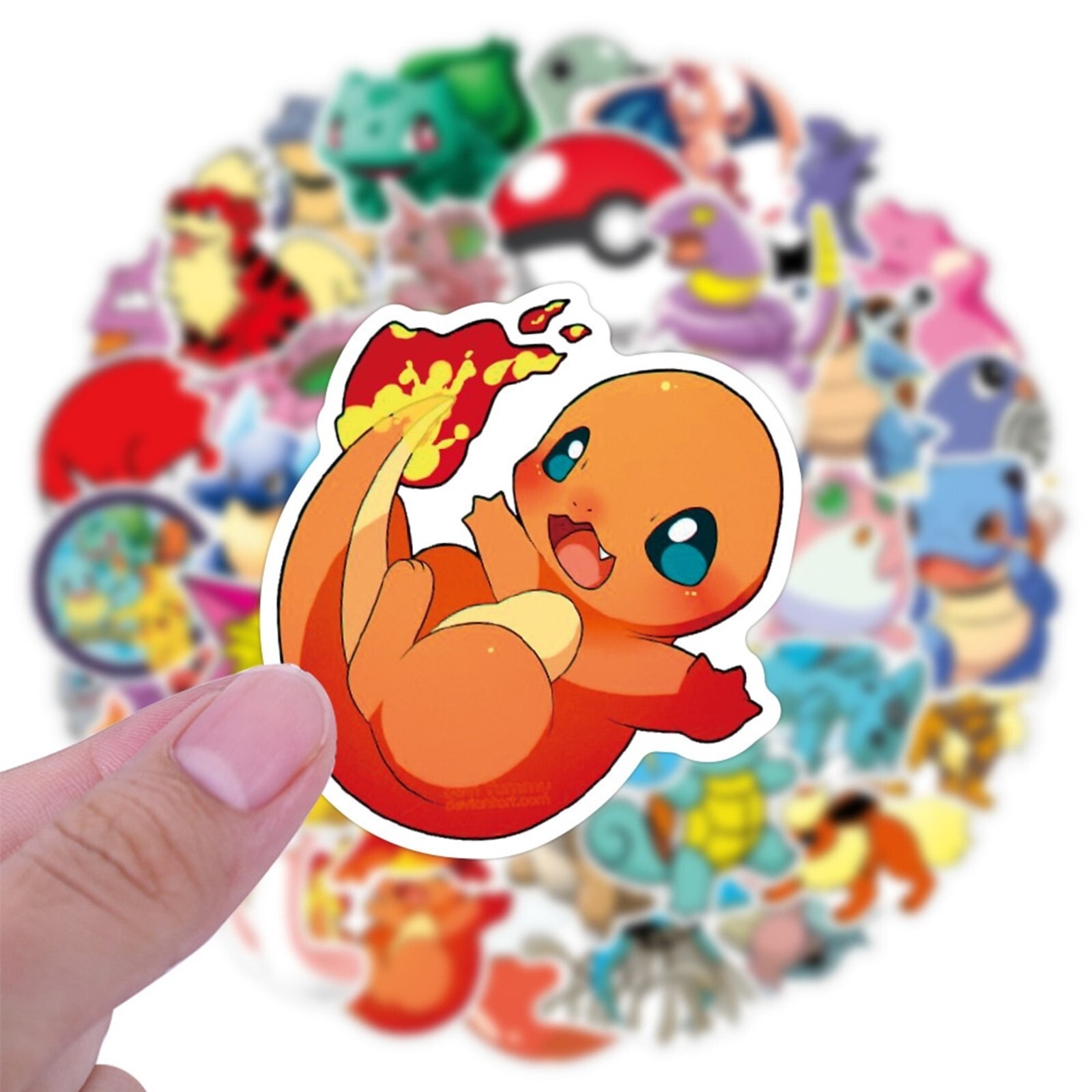 50pcs KAWAII POKEMON ANIME STICKERS PIKACHU, Good on-Car-Phone-Bike-Laptop-More
