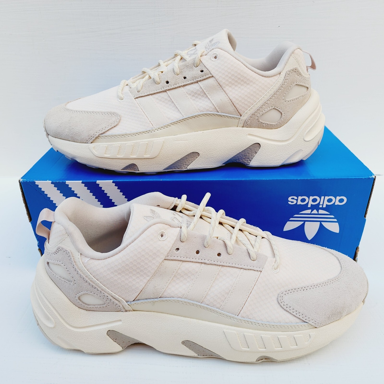 New Adidas Originals ZX 22 Boost Running Shoes Sneakers - Cream White GY6697 12 New Adidas Originals ZX 22 Boost Running Shoes Sneakers - Cream White GY6697 12