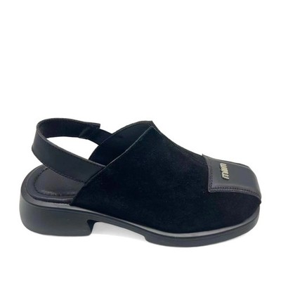 La Conte Damen Schwarze Wildledersandalen Freizeit LAC6590-26117BLK