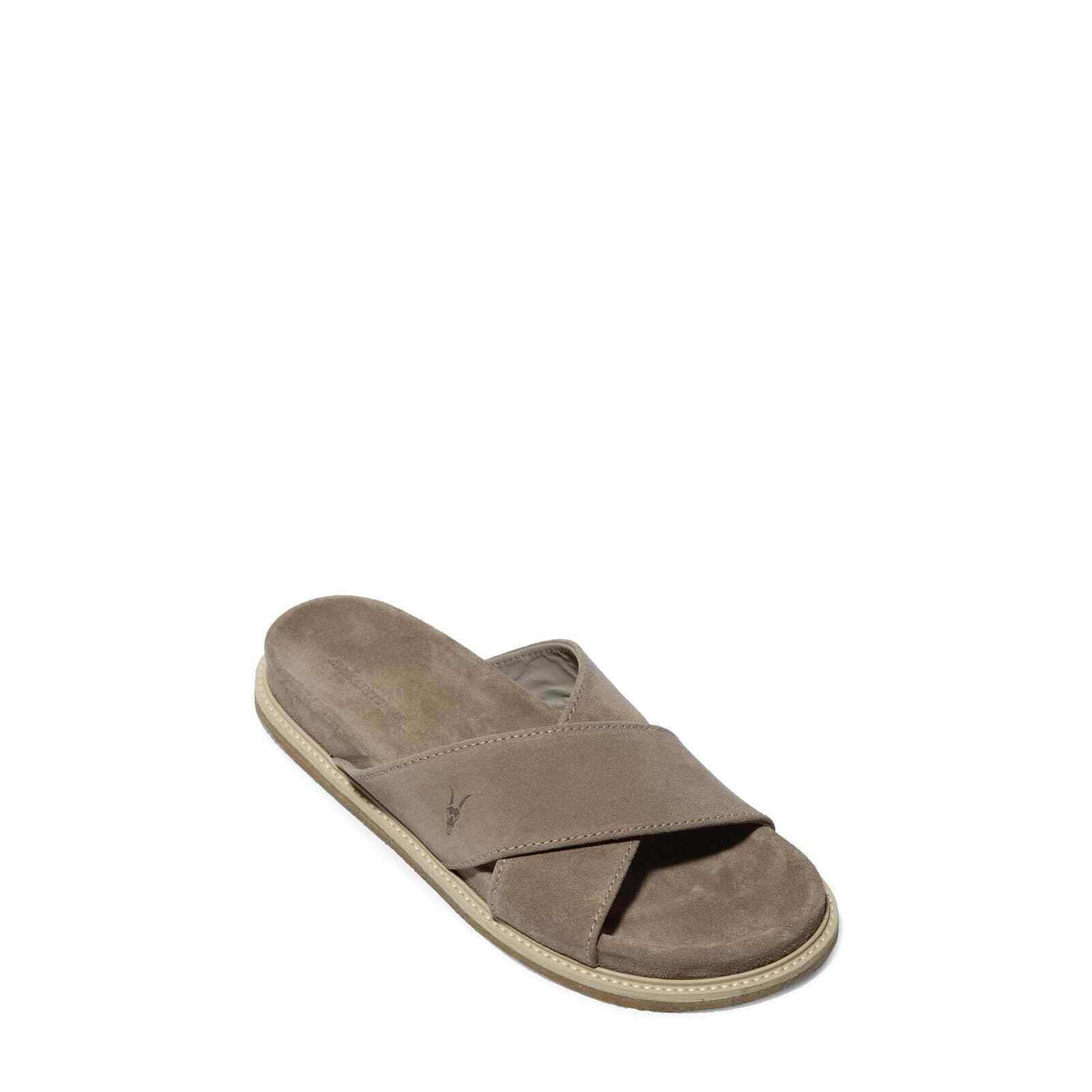 

Мужские сандалии AllSaints Elliot Slide Taupe 45 евро США 12, Бежевый