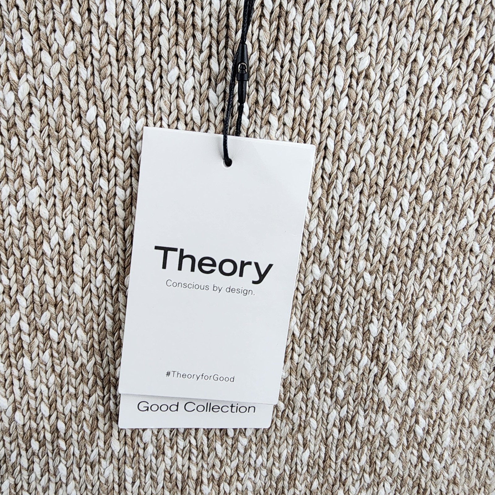 Theory Mauno Crewneck Sweater Men's S Pumice Multi Long Sleeve Pullover - Picture 6 of 14