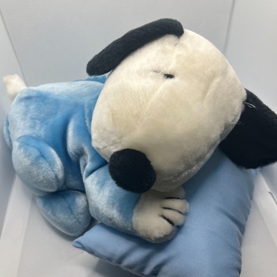 Snoopy Cedar Fair Entertainment Company Sleeping Peanuts Plush Blue Pillow