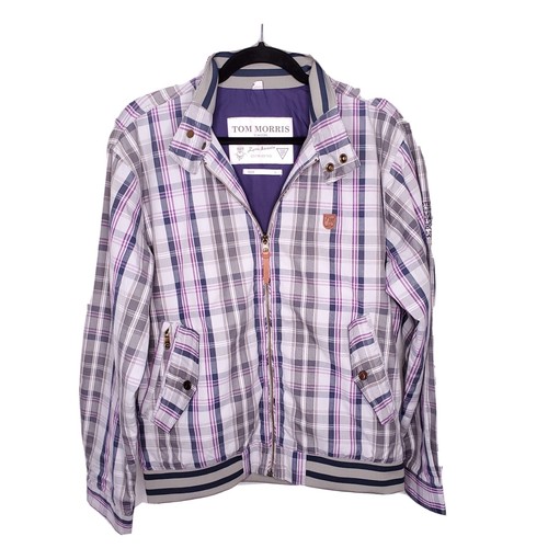 Tom Morris Whistling Straights Colorful Plaid Golf Jacket Sz L Pockets Designer