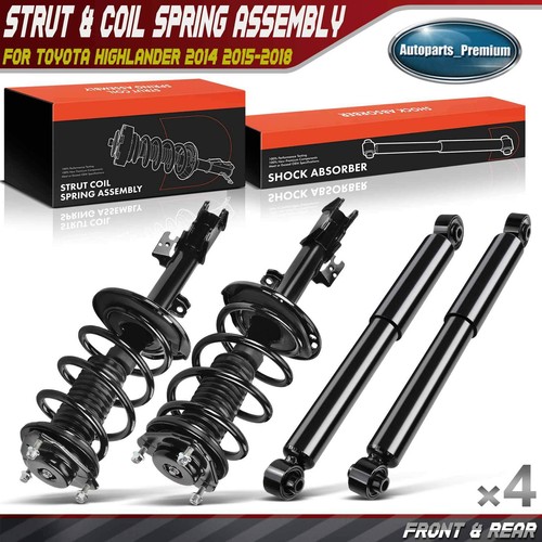 4x Front &Rear Complete Strut & Coil Spring Assembly for Toyota ...