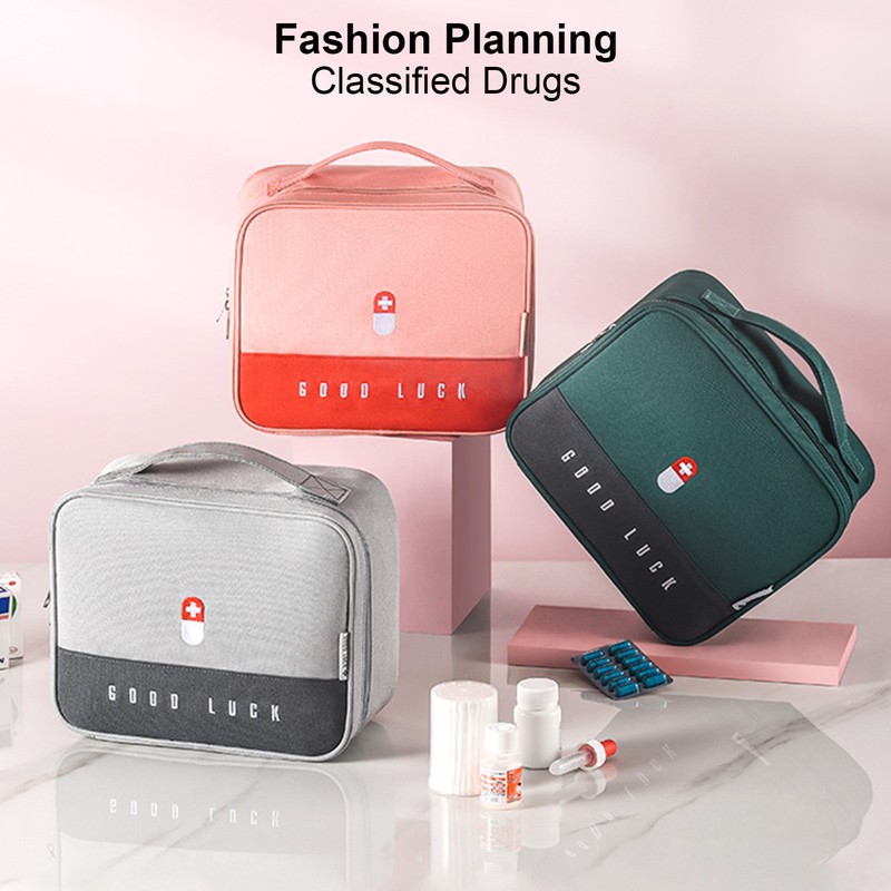 1PC Pill Bottle Organizer Medicine Storage Bag Medication Travel Carrying Case