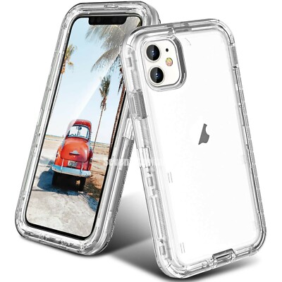 For iPhone 15 14 13 12 11 Pro Max X XR 6 7 8 Plus SE Shockproof Clear Cover Case