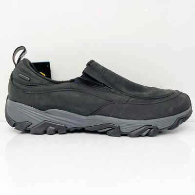 

Merrell Mens Coldpack Moc J49819 Черные непромокаемые зимние ботинки, размер 12, Черный, Coldpack Moc